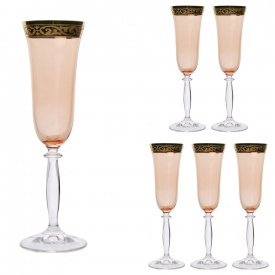 Набор бокалов для шампанского Lora Золотистый H50-030-6 190ml
