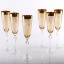 Набор бокалов для шампанского Lora Золотистый H80-071 200ml Черкассы