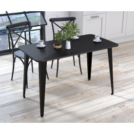 Обеденный стол Линда Loft-design 120х65 см венге черный скругленные углы