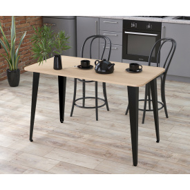Обеденный стол Линда Loft-design 120х65 см округленные углы дсп дуб-борас