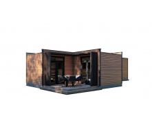Модульний житловий будинок 80,0м2 з лазнею Sauna House 2 від Thermowood Production
