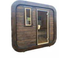 Sauna Cube Quadro Black 2,35x2,0m Thermowood Production