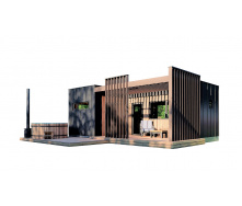Модульний дачний будинок з лазнею 7,0х4,9м Sauna House 13 від Thermowood Production