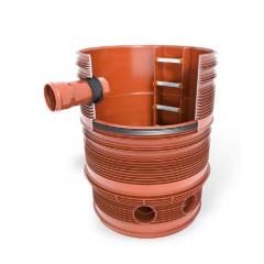 Кинета проходная 400 мм 200-200 для ПП (гофрированных) труб для колодцев дренажных (канализация) Березно
