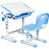 Растущая парта столик+стульчик Evo-kids Evo-06 комплект синего цвета для мальчика