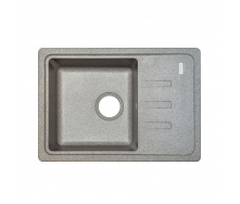 Мийка гранітна для кухні Platinum 6243 LIANA матова Сірий металік