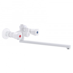 Змішувач для ванни PLAMIX Omega-140 White (без шланга та лійки) (PM0558) Вінниця