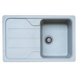 Мийка гранітна для кухні Platinum 7850 VERONA матова Сірий металік