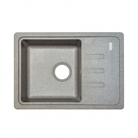 Мойка гранитная для кухни Platinum 6243 LIANA матовая Серый металлик