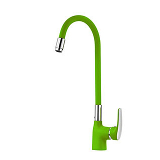 Змішувач для кухні з гнучким виливом WELLI Зелений (G2280)
