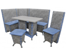 Кухонный уголок Ribeka Мустанг стол, стул и пуф (05A04)