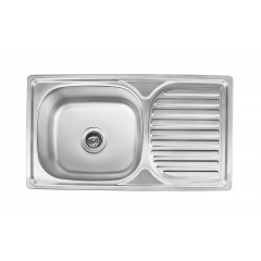 Кухонна мийка Lemax Нержавіюча сталь декор + сифон (LE-5004 DE) Полтава