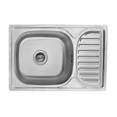 Кухонна мийка Lemax Нержавіюча сталь декор + сифон (LE-5011 DE) Кропивницький