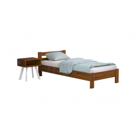 Ліжко дерев'яне Estella Рената 90х190 Світлий горіх Щит Л4