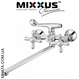 Смеситель для ванны длинный нос Mixxus Premium Dominox Euro (Chr-140)