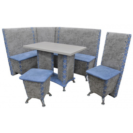 Кухонный уголок Ribeka Мустанг стол, стул и пуф (05A04)