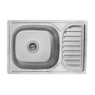 Кухонна мийка Lemax Нержавіюча сталь декор + сифон (LE-5011 DE)