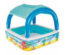 Детский надувной бассейн с крышей Bestway 52192 140 см Разноцветный