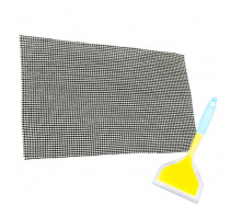 Набір антипригарний килимок-сітка для BBQ та грилю та Лопатка з антипригарним покриттям Жовта (vol-1202)