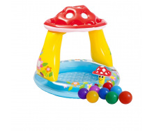 Детский надувной бассейн Intex 57114-1 Грибочек 102 х 89 см с шариками 10 шт