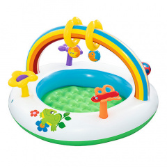 Детский надувной бассейн с аркой и игрушками Bestway BW 52239 156 л Разноцветный Новониколаевка