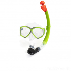 Набір для плавання Bestway 24050 (маска: розмір L, (14+), обхват голови ≈ 59 см, трубка) Green