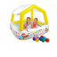 Детский надувной бассейн Intex 57470-1 Аквариум со съемным навесом желтый 157 х 157 х 122 см с шариками 10 шт Тернопіль