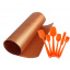 Комплект антипригарный коврик для BBQ и Набор кухонных принадлежностей 6 в 1 Оранжевый (n-1217) Сарны