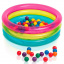 Бассейн детский Intex 3 кольца с шариками 48674 86х25 см Разноцветный Славута