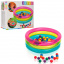Бассейн детский Intex 3 кольца с шариками 48674 86х25 см Разноцветный Костополь
