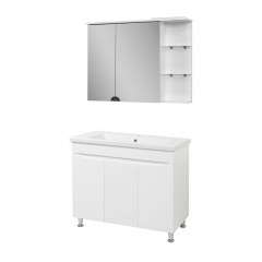 Комплект мебели для ванной комнаты Пектораль 100 белый с умывальником COMO 100 Киев