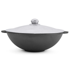 Чугунная сковорода WOK с алюминиевой крышкой 3,7 л Чернигов