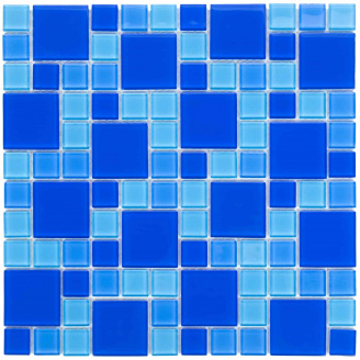 Aquaviva Мозаика стеклянная Aquaviva Cristall Dark Blue (23 - 48 мм)