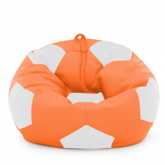Кресло мешок Мяч Оксфорд 120см Студия Комфорта размер Большой Оранжевый + Белый Кропива