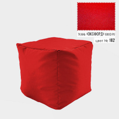 Бескаркасное кресло пуф Кубик Coolki 45x45 Красный Оксфорд 600 Суми