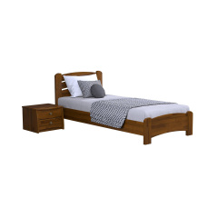 Ліжко дерев'яне Estella Венеція Люкс 90х200 Світлий горіх Щит Л4 Суми