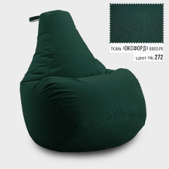 Бескаркасное кресло мешок груша Coolki L 65x85 Темно-Зеленый (Оксфорд 600D PU) Олександрія