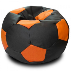 Кресло Мяч Coolki 100 см Черный с Оранжевым (Оксфорд 600D PU) Полтава