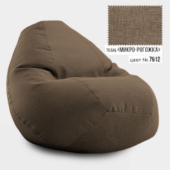 Безкаркасне крісло мішок груша Овал Coolki Рогожка XXXL 140x100 коричневий (7912) Тернопіль