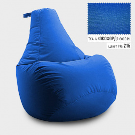 Бескаркасное кресло мешок груша Coolki XXXL 100x140 Синий (Оксфорд 600D PU)