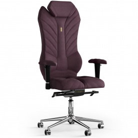 Кресло KULIK SYSTEM MONARCH Ткань с подголовником со строчкой Фиолетовый (2-901-WS-MC-0509)