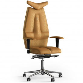 Кресло KULIK SYSTEM JET Антара с подголовником без строчки Медовый (3-901-BS-MC-0310)