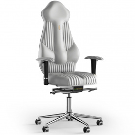 Кресло KULIK SYSTEM IMPERIAL Кожа с подголовником со строчкой Белый (7-901-WS-MC-0102)