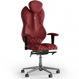Кресло KULIK SYSTEM GRAND Экокожа с подголовником со строчкой Красный (4-901-WS-MC-0205)