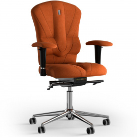 Кресло KULIK SYSTEM VICTORY Ткань без подголовника без строчки Оранжевый (8-909-BS-MC-0510)