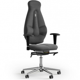 Кресло KULIK SYSTEM GALAXY Ткань с подголовником без строчки Серый (11-901-BS-MC-0506)