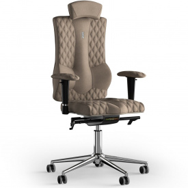 Кресло KULIK SYSTEM ELEGANCE Ткань с подголовником со строчкой Карамельный (10-901-WS-MC-0502)