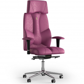 Кресло KULIK SYSTEM BUSINESS Антара с подголовником без строчки Розовый (6-901-BS-MC-0312)