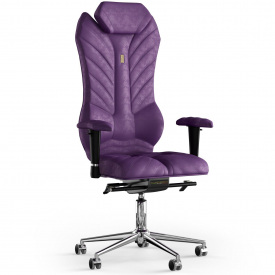 Кресло KULIK SYSTEM MONARCH Антара с подголовником со строчкой Фиолетовый (2-901-WS-MC-0306)