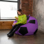 Кресло мешок Мяч Оксфорд 120см Студия Комфорта размер Большой Фиолетовый + Черный Киев